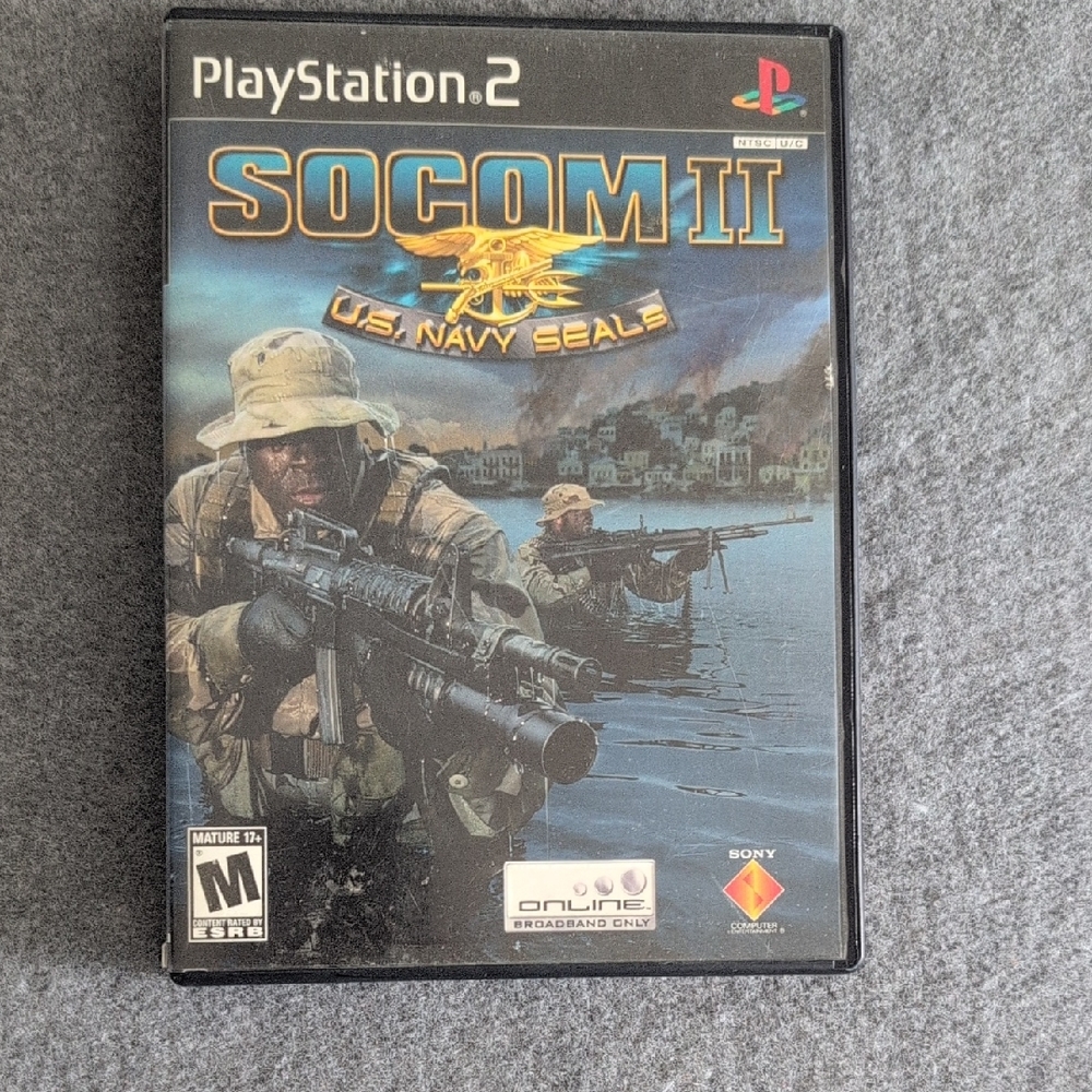 SOCOM II: U.S. Navy SEALs PlayStation 2 PS2 Black Label Complete CIB Tested - Picture 1 of 4